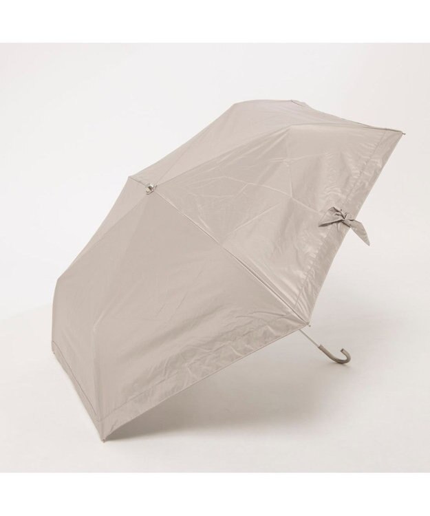 UNBILLION カシュネ cachenez / PUビッグリボン3段折りたたみ傘 ダークベージュ