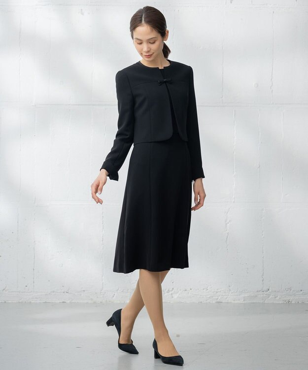 組曲 NOIR Formaxコルシェ横二重 ジャケット＋ワンピース ブラック系