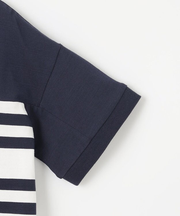 J.PRESS KIDS  【100-130cm】 ボーダービックシルエットＴシャツ ネイビー