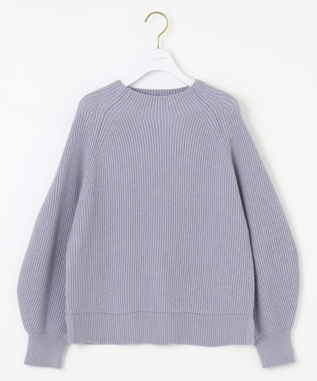 ANY SIS 【大人百花掲載 ヨンアさん着用】冬のシャルマン ラグランスリーブ ニット ラベンダー