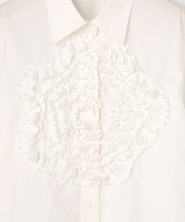 組曲 S 【組曲×setsuko sagittaire】フラワーフリルシャーティング ブラウス ホワイト系