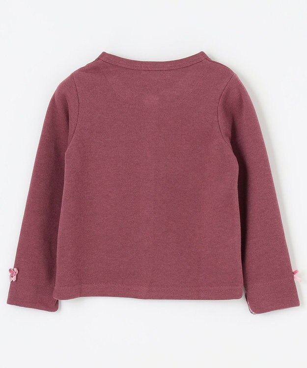 ANY KIDS スナップボタンカーディガン ボルドー