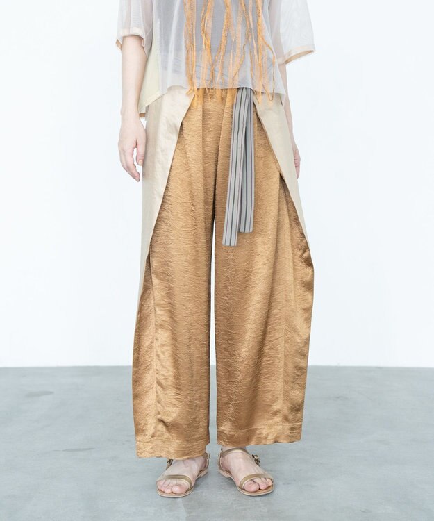 COQ 2WAY KNOT4 前後2WAYサテンパンツ ベージュ