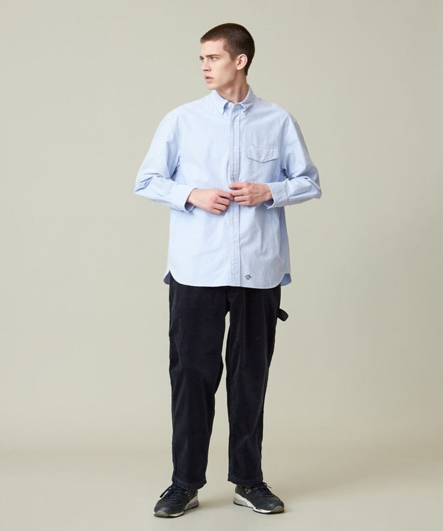 J.PRESS YORK STREET 【UNISEX】オックス起毛 シャツ/B.D. サックスブルー系