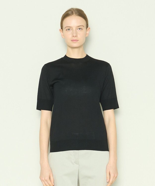 JOSEPH シルクコットン　ニットTEE Black