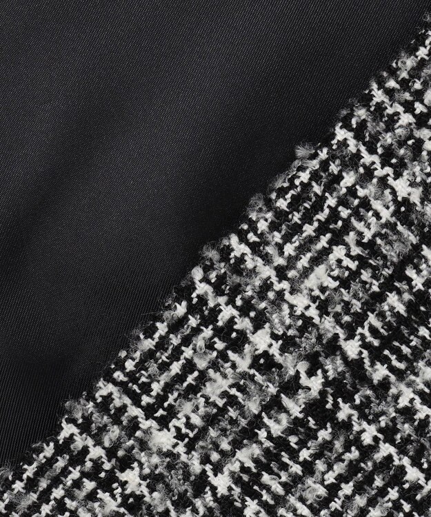 J.PRESS LADIES L Lightループチェック ツイード ジャケット ブラックミックス系