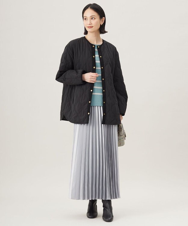 自由区 S 【洗える】パディングキルト アウター ブラック