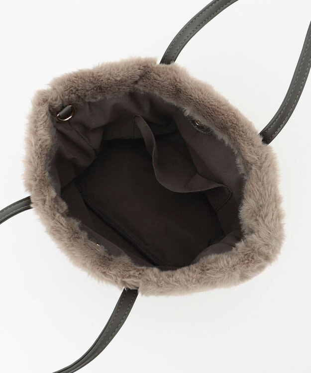 ANY ラウンドファーバッグ モカ