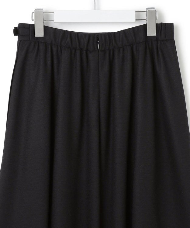 23区 【洗える】ウールミルドジャージー タック スカート ブラック系
