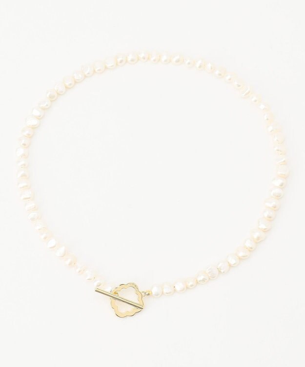 TOCCA OPEN CLOVER PEARL NECKLACE 淡水バロックパール 2WAY ネックレス ゴールド系