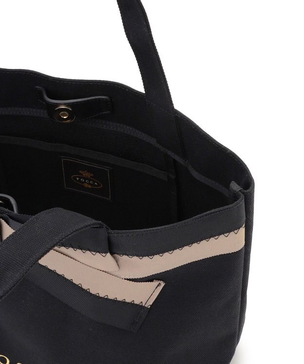 TOCCA KNOT IN CONTRAST CANVASTOTE キャンバストート ブラック系