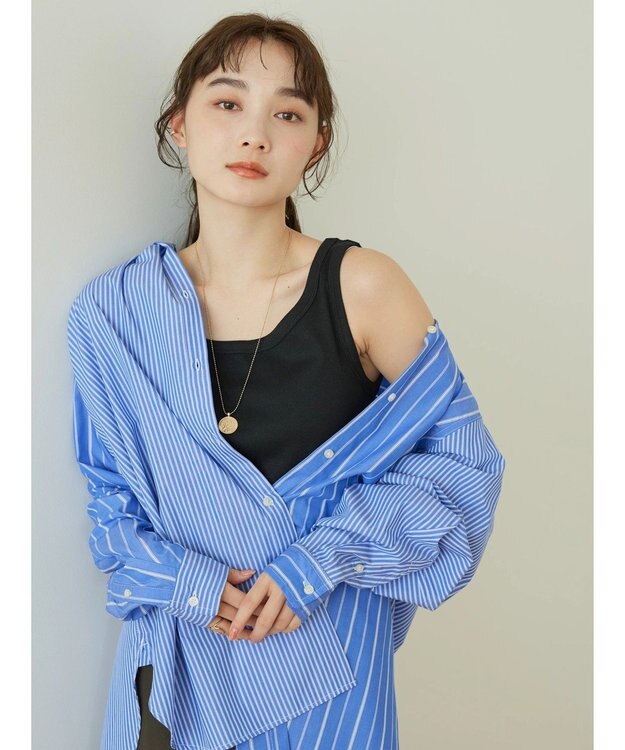 AMERICAN HOLIC Ｄａｉｌｙ！　テレコタンクトップ1 Black