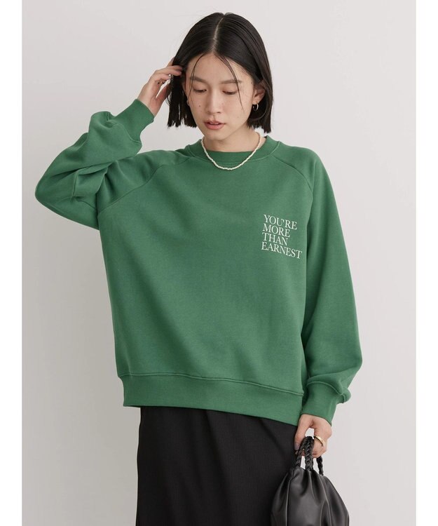 AMERICAN HOLIC ラグランロゴスウェット2 Green