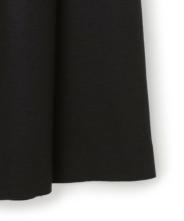 23区 【洗える】ウールミルドジャージー タック スカート ブラック系