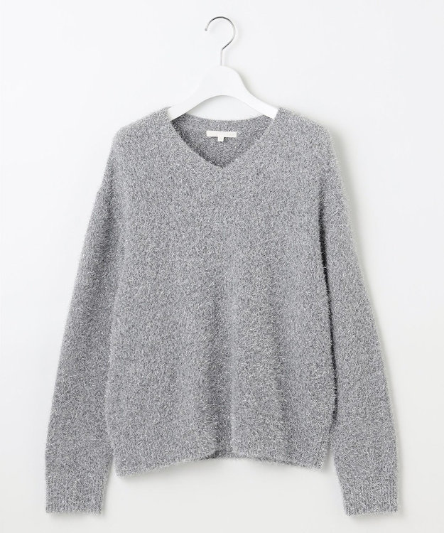 自由区 S 【カタログ掲載】フェザーラメプルオーバー ニット グレー