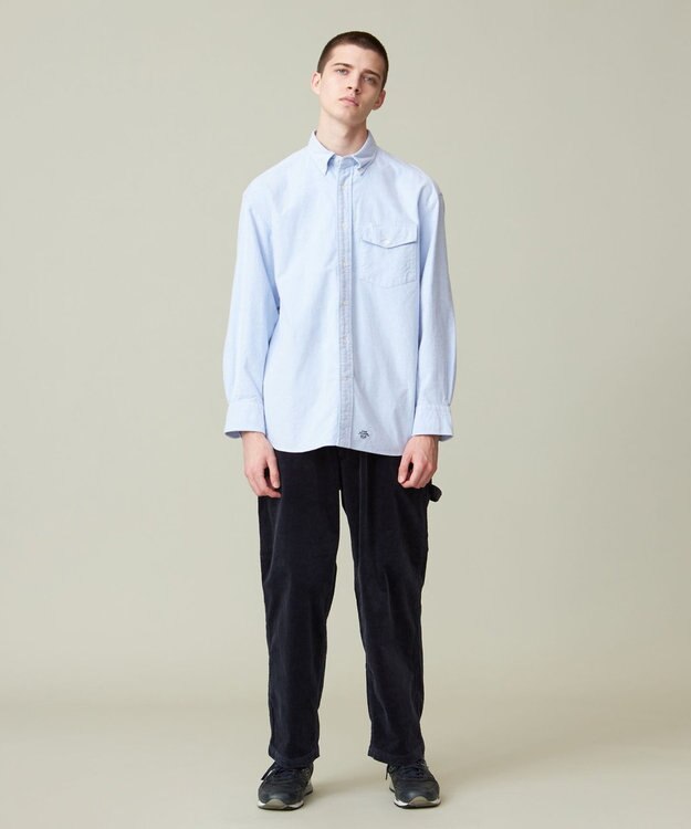 J.PRESS YORK STREET 【UNISEX】オックス起毛 シャツ/B.D. サックスブルー系