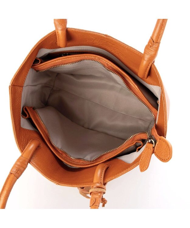 UNBILLION アトランタ ATLANTA / 牛革ハトメあおりトートS キャメル