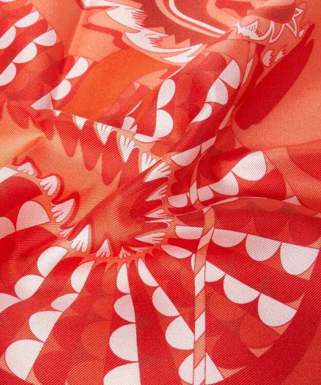 LIBERTY. イヤー オブ ドラゴン 45x45 スカーフ レッド