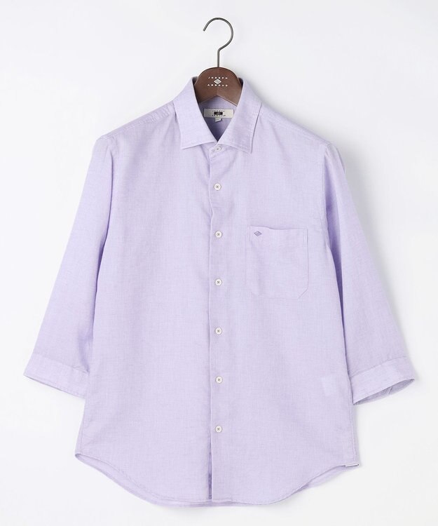 JOSEPH ABBOUD 【サステイナブル・JAPANファブリック】ソアロンパナマシャンブレーシャツ パープル系