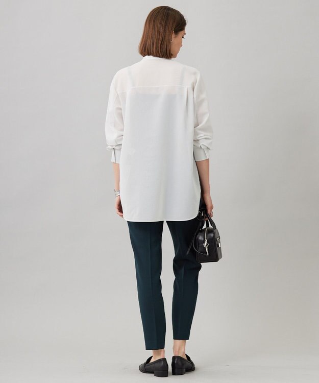 ICB L 【新色追加・WEB限定カラーあり・接触冷感・UVケア・速乾・防シワ・洗える】 FluidBackSatin  ドロストパンツ ディープパイン系