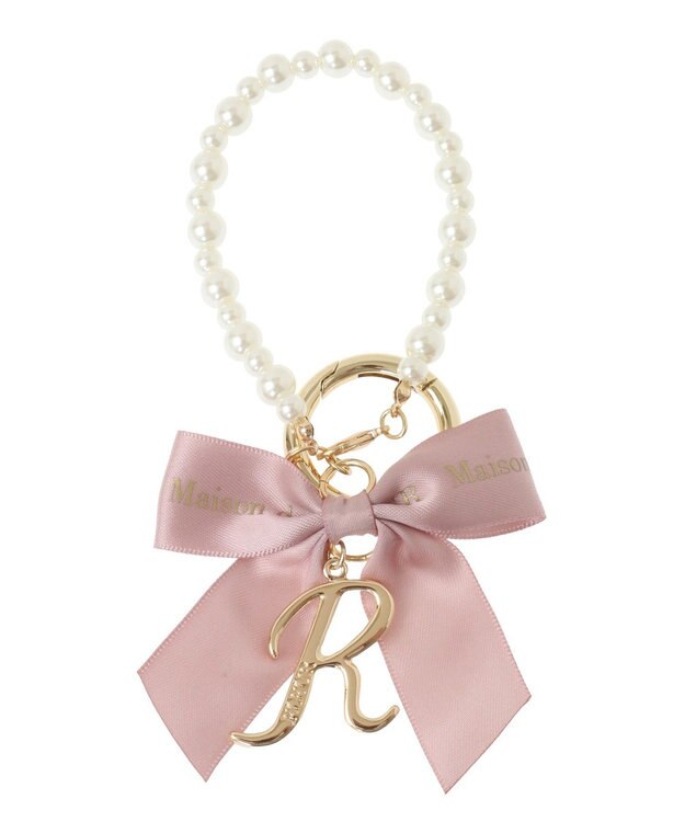 Maison de FLEUR イニシャルリボンパールチャーム R
