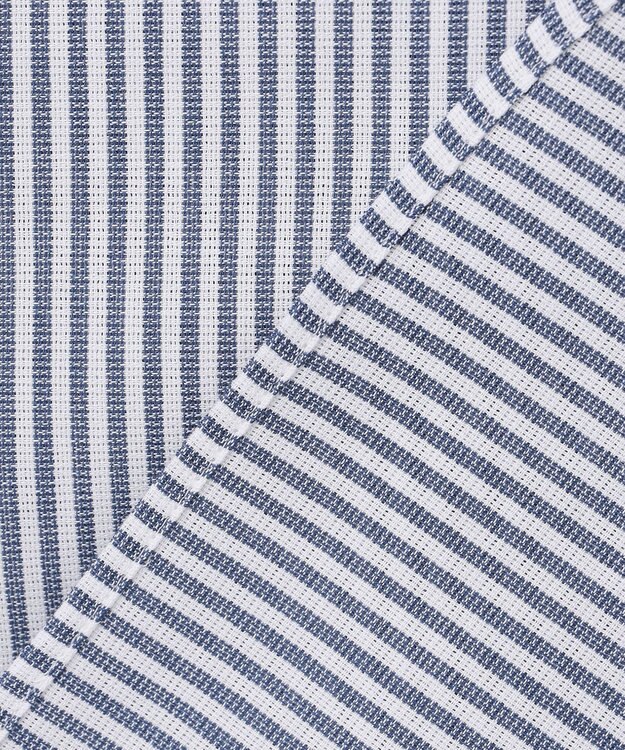 GOTAIRIKU 春夏向け【形態安定】SUMMERPREMIUMPLEATS_セミワイドカラー 半袖ドレスシャツ(26年限定色) 26年限定色/サックスブルー×ストライプ
