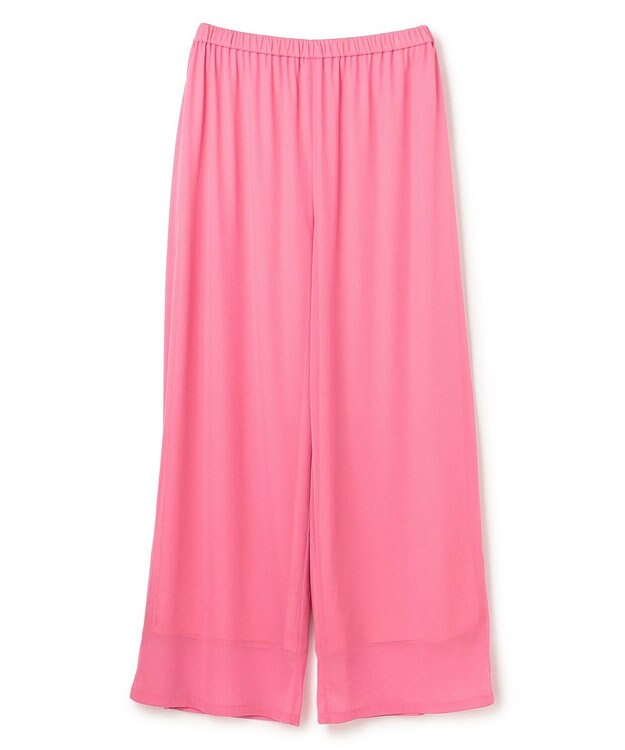 uncrave トリコットシフォン ギャザーパンツ ピンク