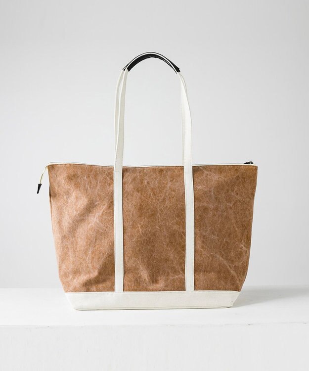 YUSHI Enjoy life - TOTE (L) 帆布トートバッグ キャメル