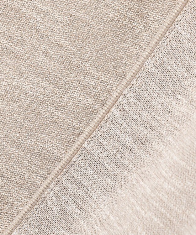 JOSEPH ABBOUD 【イタリア糸使用/清涼感/軽い/洗える/サスティナブル】スラブギマ ニット  ジップ ブルゾン ベージュ系