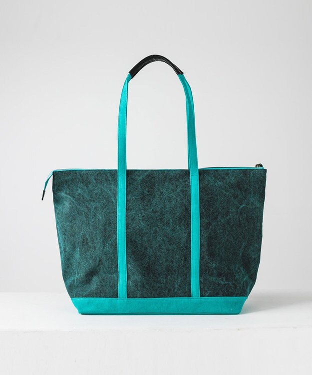 YUSHI Enjoy life - TOTE (L) 帆布トートバッグ ブルー