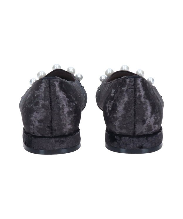 Bridget Birkin 【Bridget Birkin】パールストーンベロアパンプス ブラック雑材