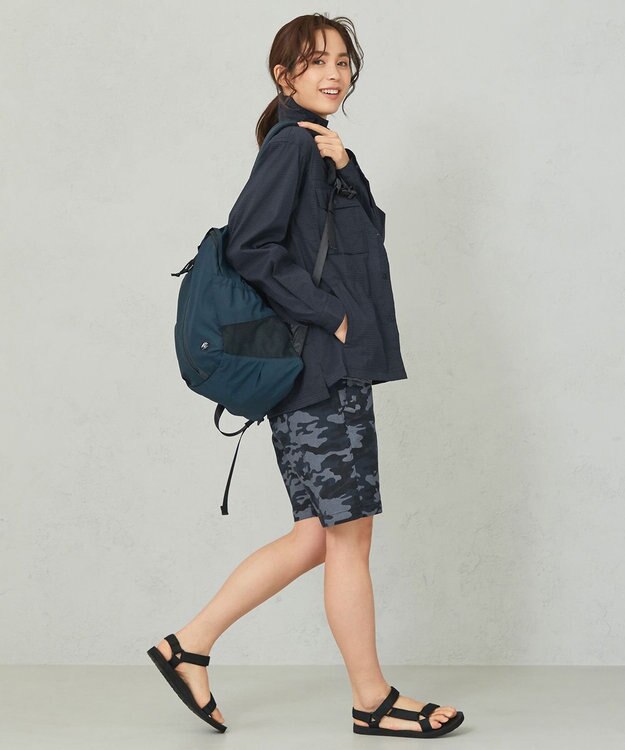 JOSEPH ABBOUD MOUNTAIN 【UNISEX】パワーリップワッシャー シャツ ネイビー系