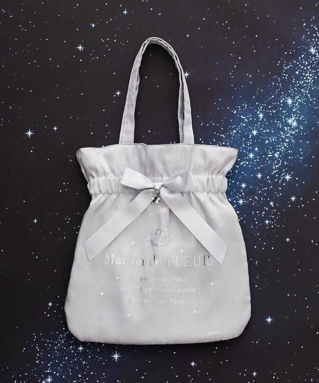 Maison de FLEUR スターシャイニーリボントートバッグ