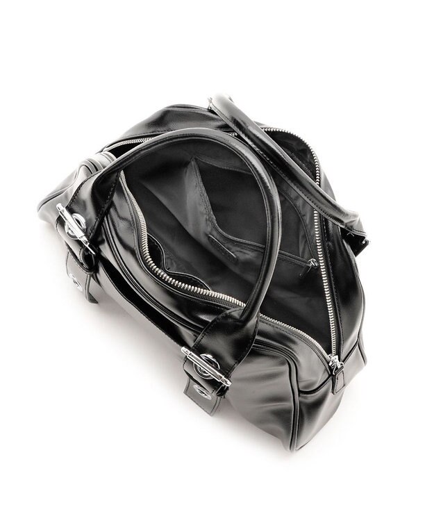 MioFIRANO ベルトハンドルボストンバッグ　FR エフアール BLACK