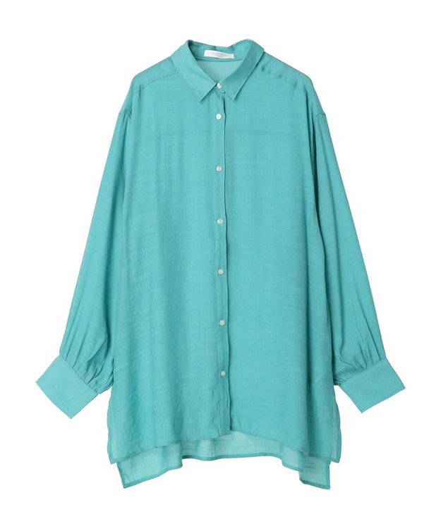Green Parks ジャガードシアーシャツ Green