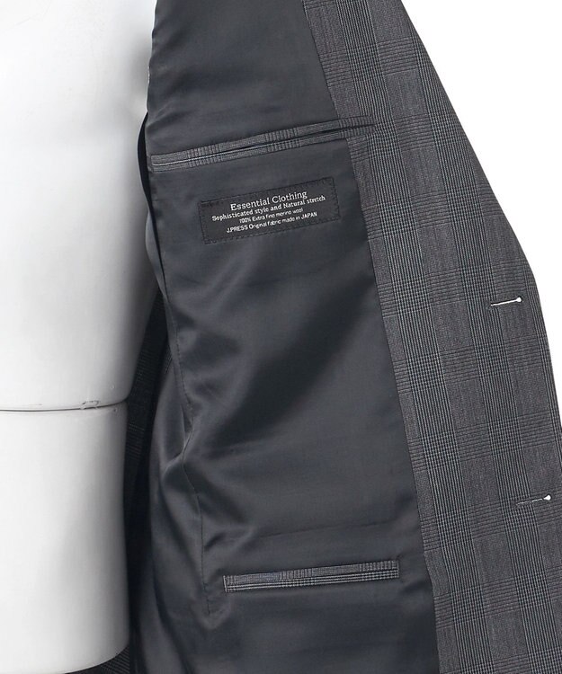 J.PRESS MEN 【WEB・一部店舗限定】グレナカートチェック スーツ / 2B / 背抜き ライトグレー系3