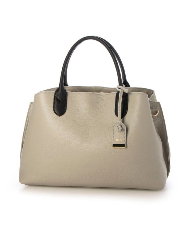 UNBILLION ペルケ perche / WEB直営限定・牛革ユーティリティA4・2wayトートバッグ ライトグレー