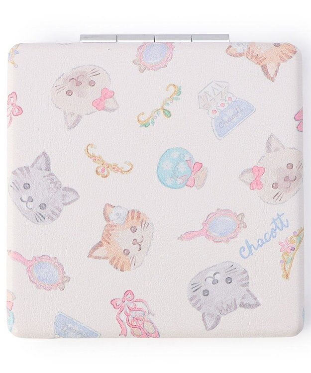 Chacott Catコンパクトミラー オフホワイト