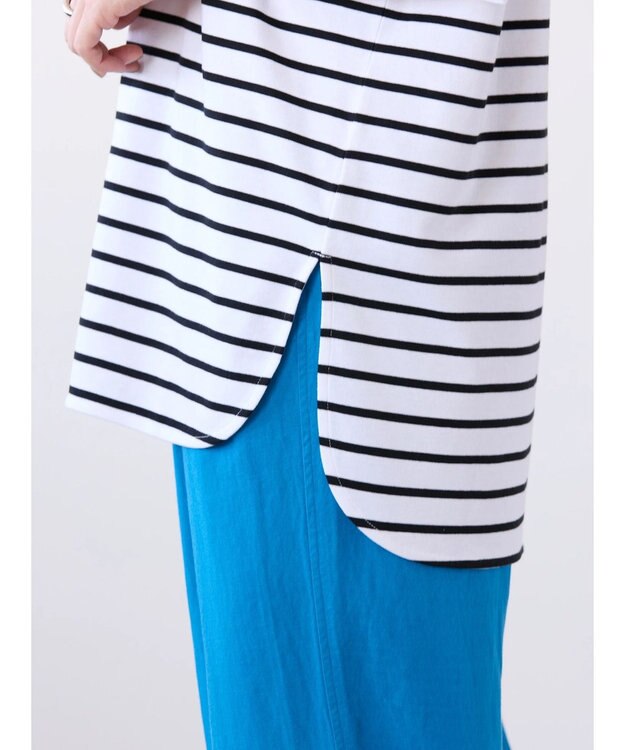 AMERICAN HOLIC 抗菌防臭＋ＵＶカット裾ラウンドカットチュニック Border