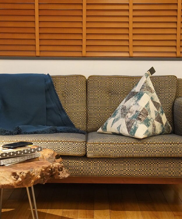 ビーズクッション tetra 【&CRAHUG】オーガニックコットン8号帆布 ビーズクッションNAGI ミニサイズ グリーン