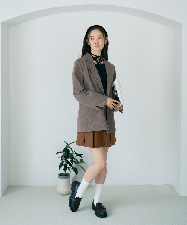 earth music&ecology テーラードジャケット Check