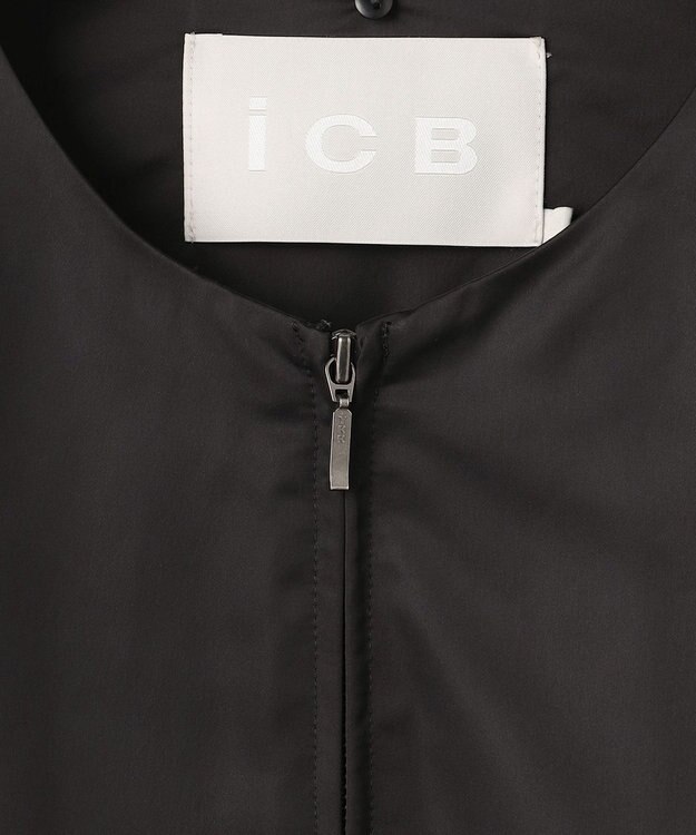 ICB 【先行予約・2WAY】 ダルグロッシーサテン ボウタイ付きブルゾン ブラック