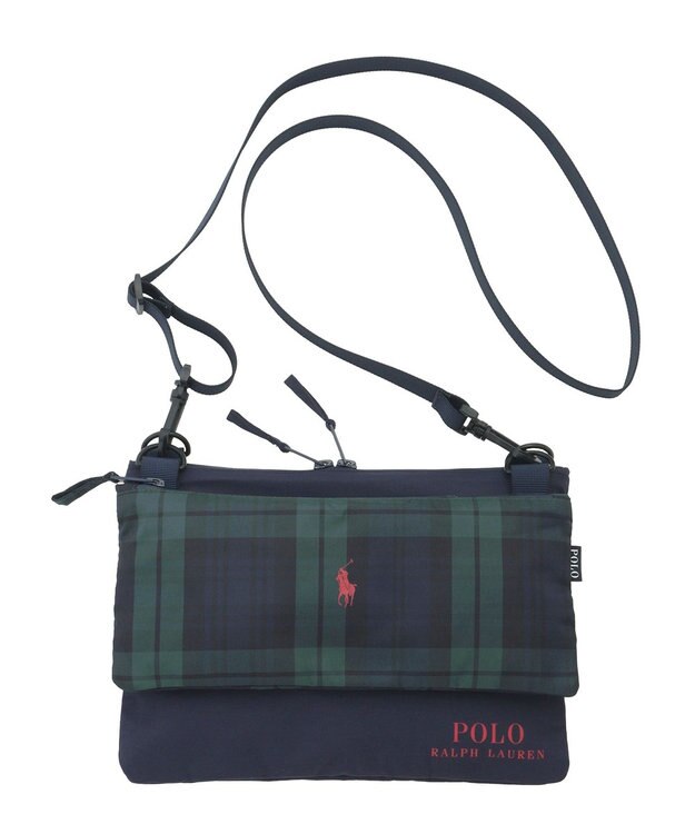 MOONBAT 【3WAY】POLO RALPH LAUREN カラーブロックマルチBAG 傘袋 チェック無地 ダークグリーン
