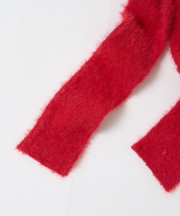 WEGO Lシャギーニットリボンゴム レッド