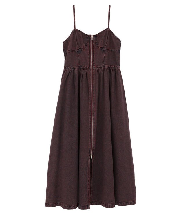 Green Parks ・ＳＵＧＡＲ　ＳＰＯＯＮ　コルセットデニムキャミワンピ Pink