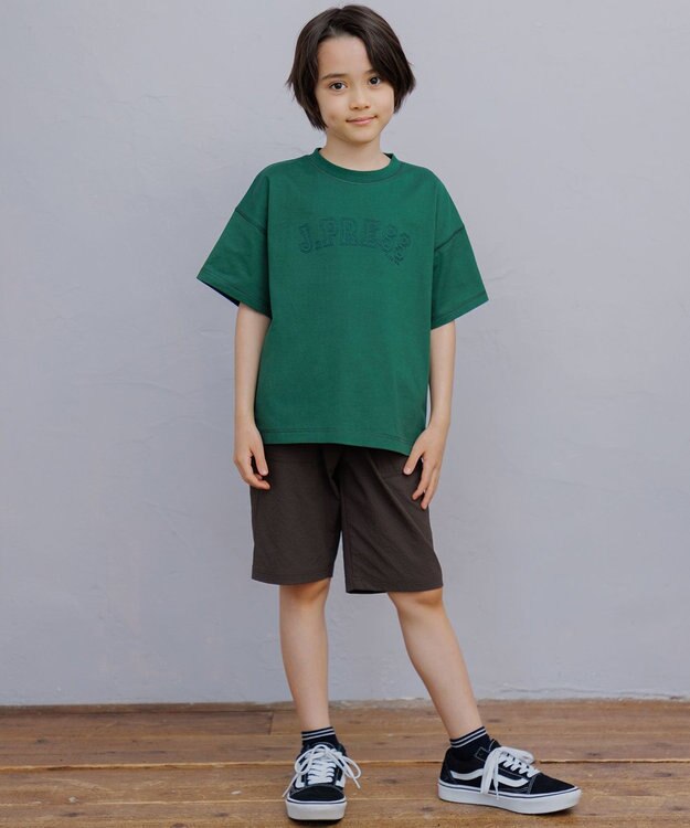J.PRESS KIDS 【100-130cm】アーチロゴビッグＴシャツ カーキ