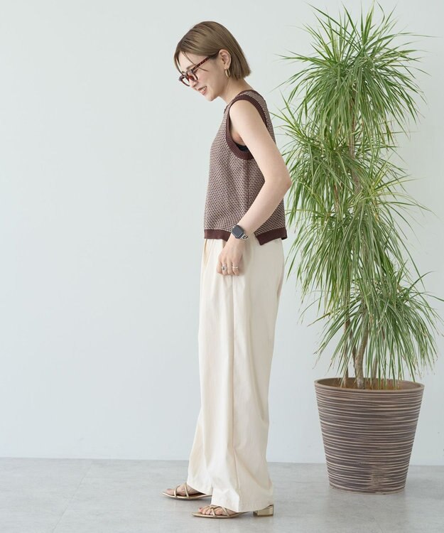 AMERICAN HOLIC ジャガードニットベスト Brown