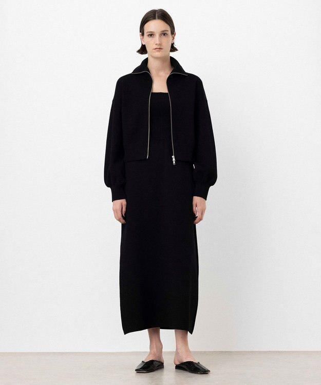 NAVE 【ReNAVE・洗える】スムースニット マルチWAYワンピース ブラック系