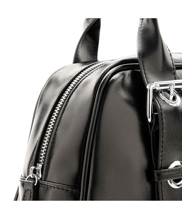 MioFIRANO ベルトハンドルボストンバッグ　FR エフアール BLACK