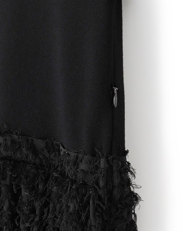 23区 【滝沢眞規子さん着用/一部店舗限定/洗える】ニットコンビジャカード ワンピース ブラック系